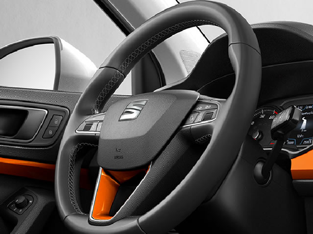 Steering wheel decoration Samoa Orange